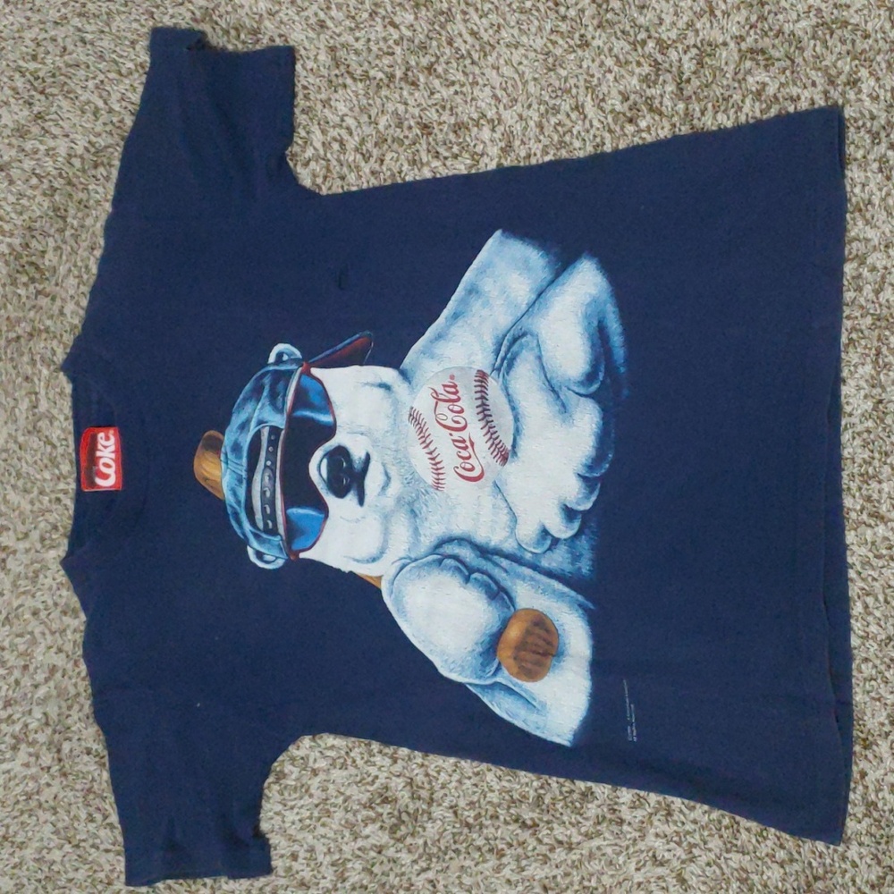 VTG Coca Cola 1995 Polar Bear Baseball T-Shirt Unisex Size XL